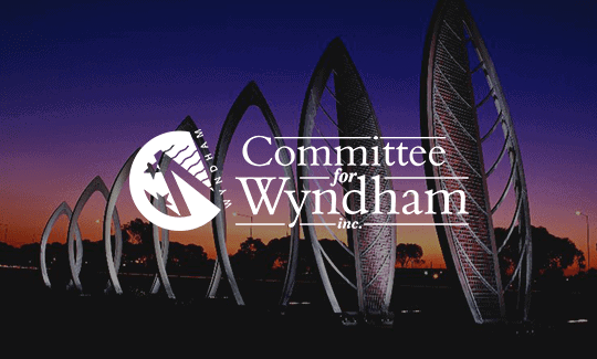Committee for Wyndham Logo White with background